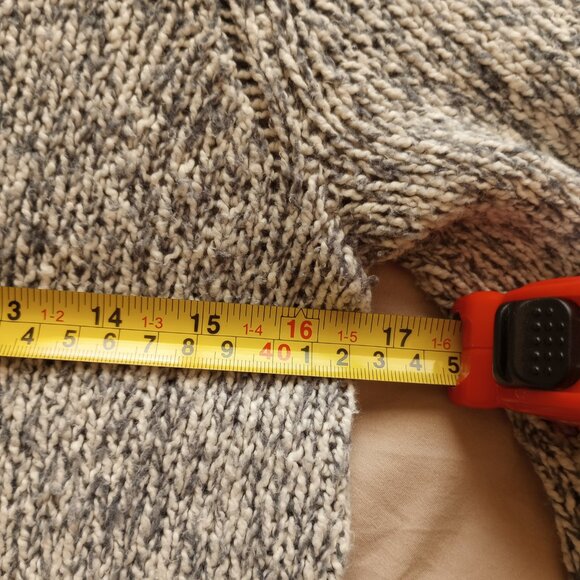 Marled Gray Loft Sweater Slouchy Preppy Normcore Knit Layering Essential - Picture 3 of 6